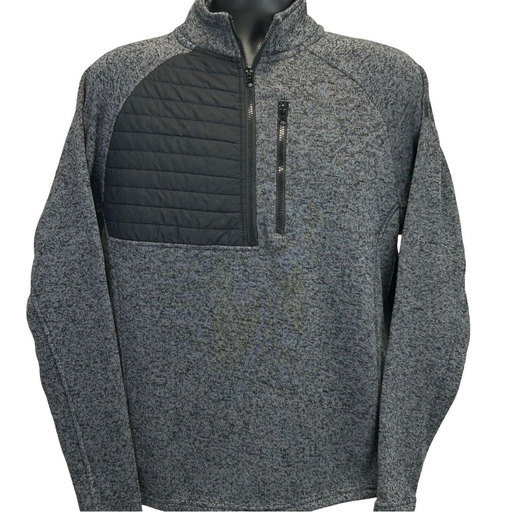 NRA Gray Quarter-Zip Fleece Sweater